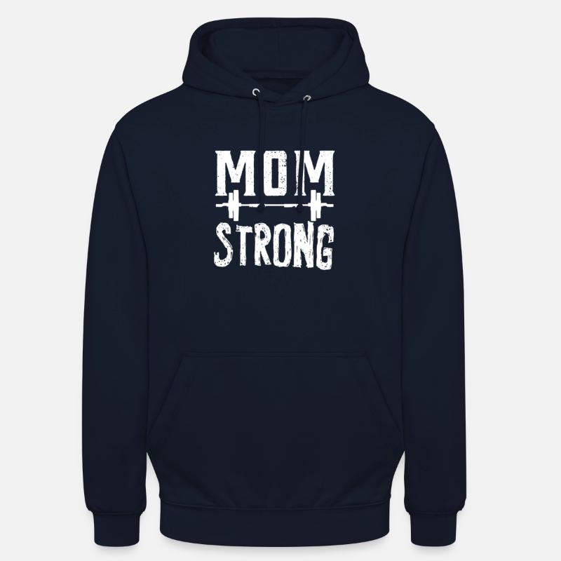 Mutter starkes Turnhalle-Eignung-Mutter-Geschenk - Unisex Hoodie - Navy