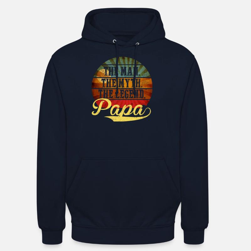 Pappa - mannen, myten, legenden gave ideen - Unisex-hettegenser - marine