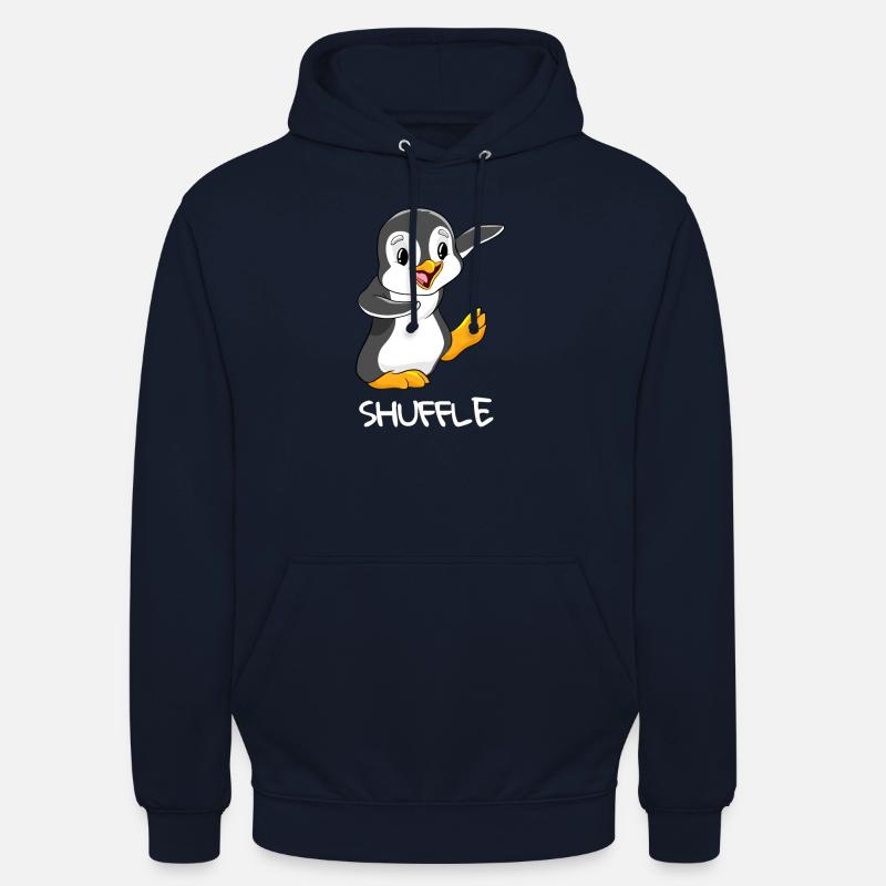 Cadeau de pingouin dansant Shuffle - Sweat-shirt à capuche unisexe - marine