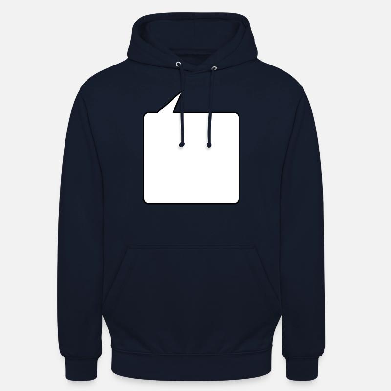 Sprechblase eckig mittel 2c - Sweat-shirt à capuche unisexe - marine