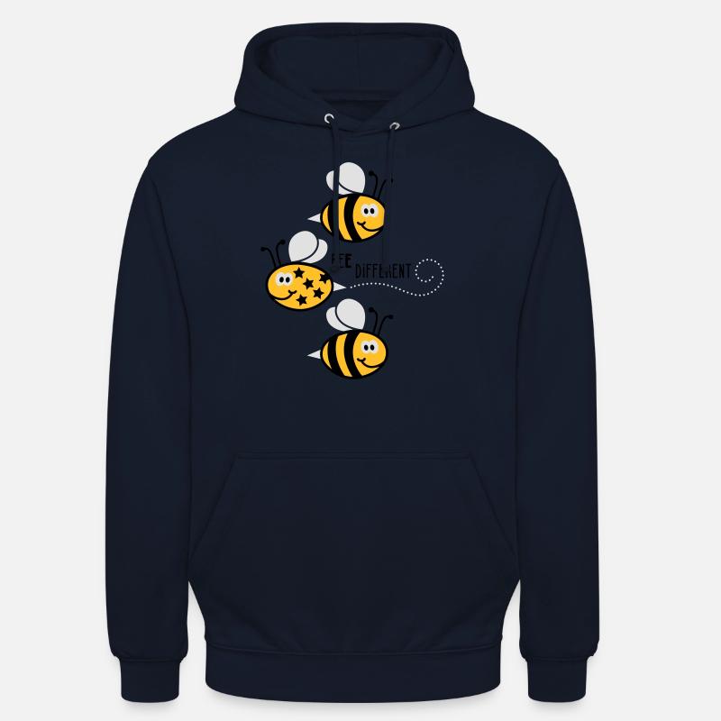 Be different - be yourself - Biene - Bee - 3C - Unisex Hoodie - Navy