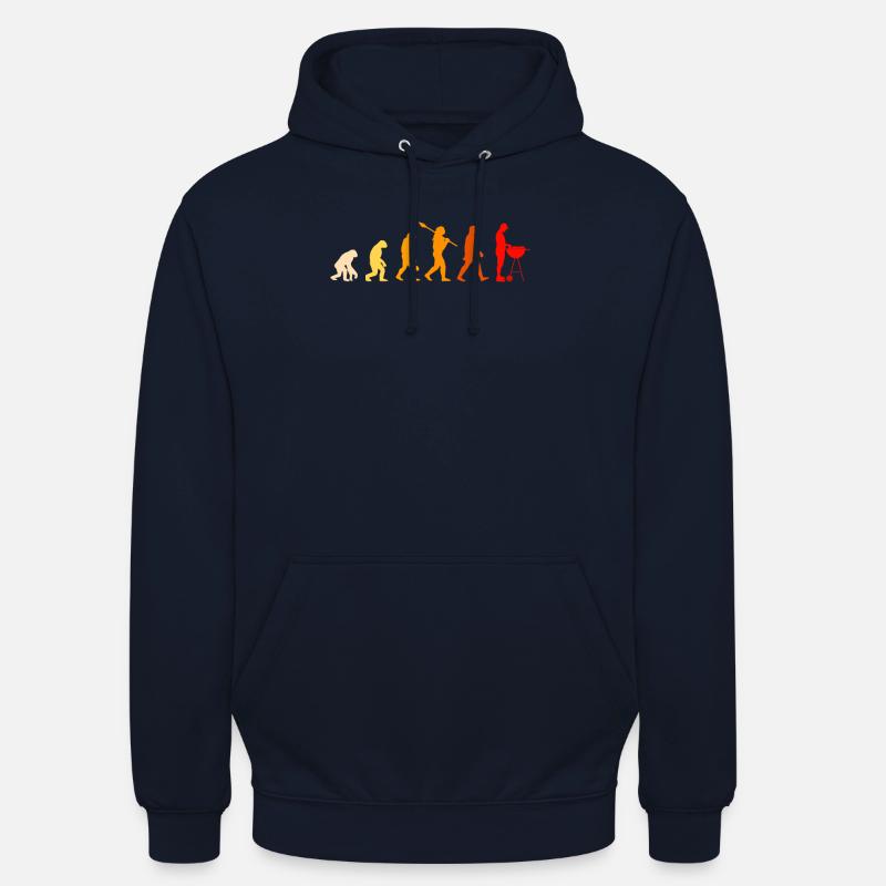 BBQ Evolution - Barbecue, grillen, Grill - Unisex Hoodie - Navy