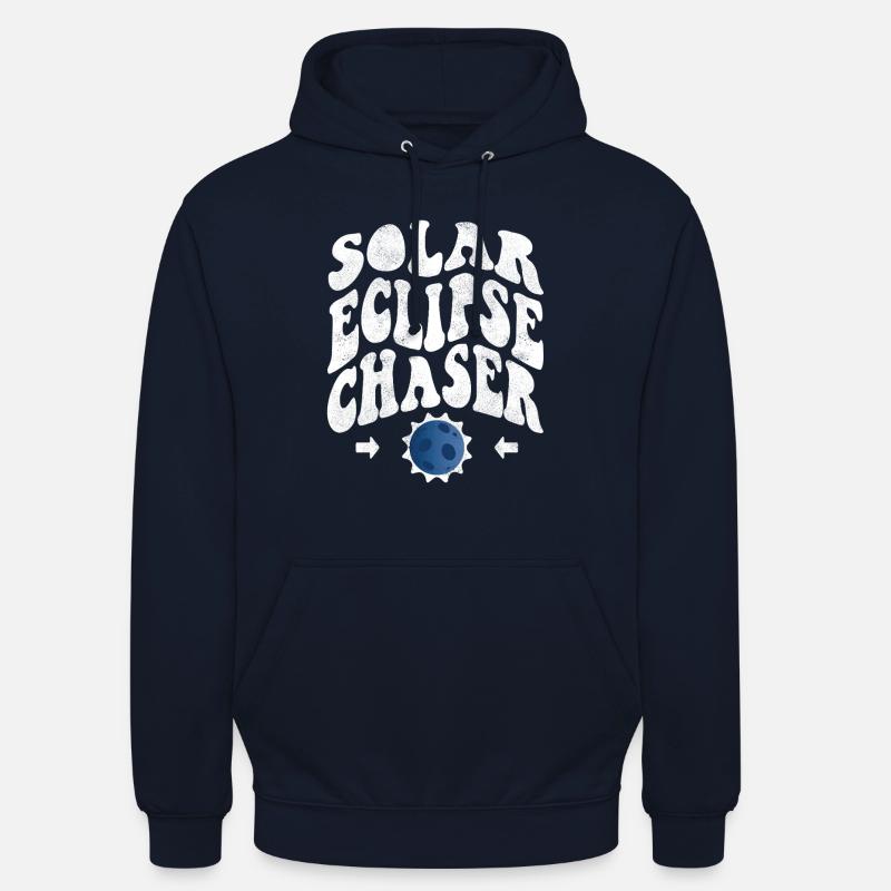 Solar eclipse chaser weiss - Unisex Hoodie - Navy