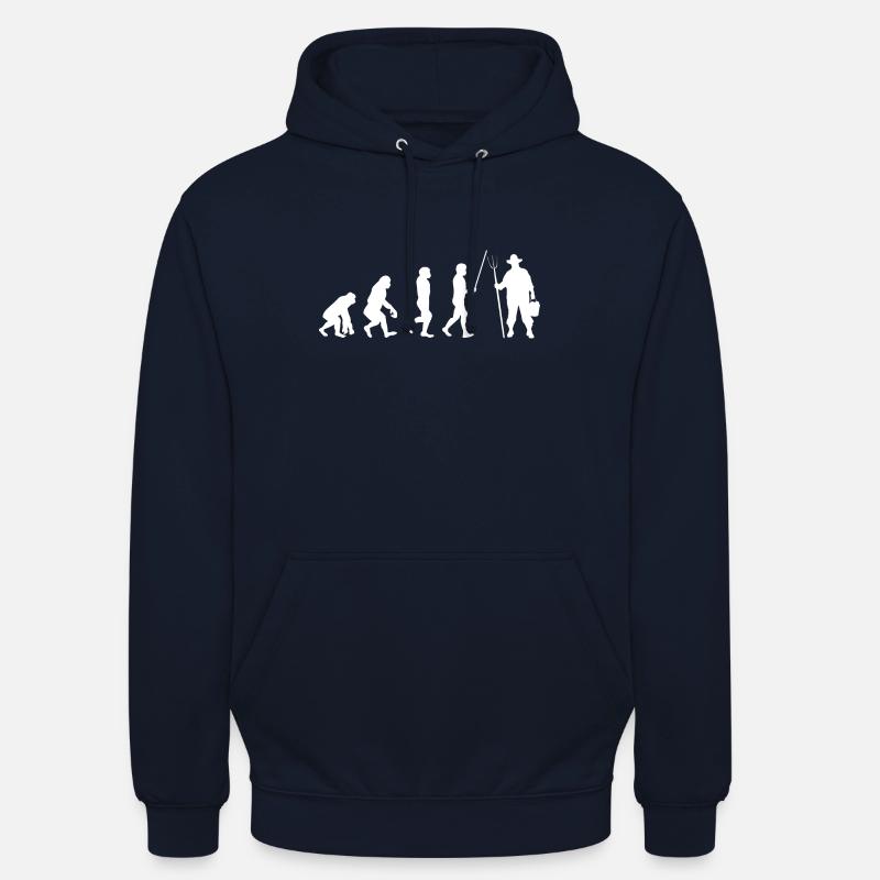 Évolution de l’agriculteur - Sweat-shirt à capuche unisexe - marine