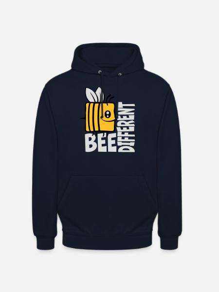bee different saying quote - Unisex Hoodie - navy