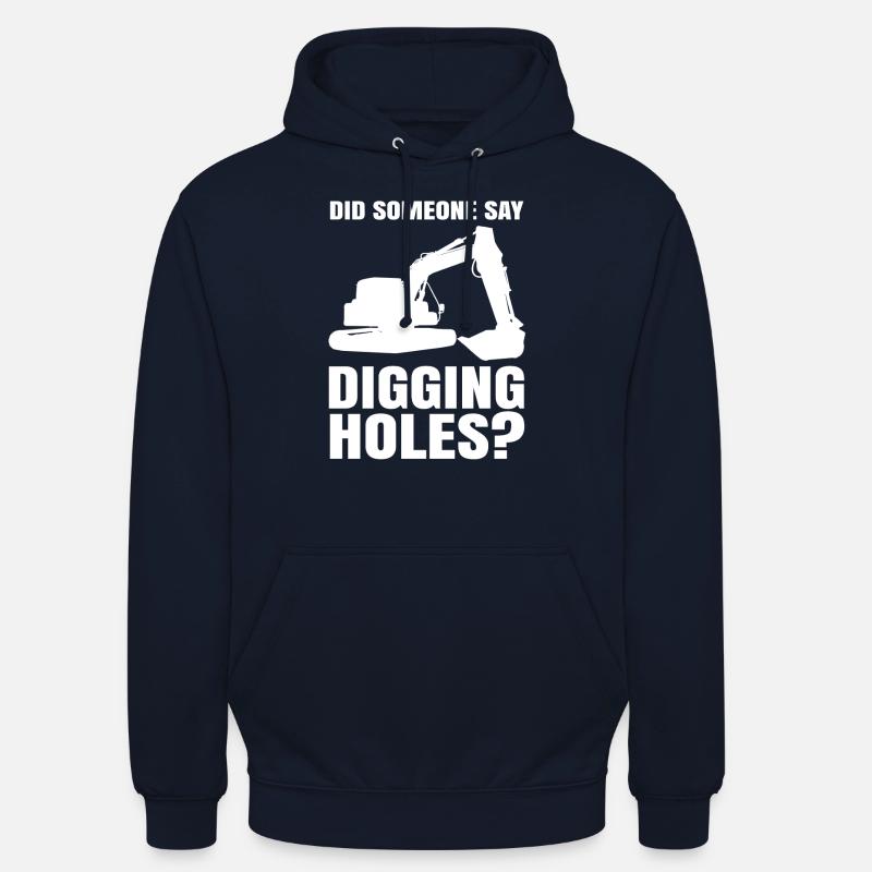 Baggerfahrer Baggerfahrerin Geschenke Männer Bau - Unisex Hoodie - Navy