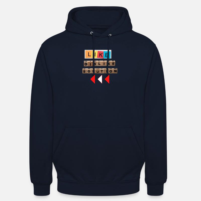 like dislike solution just like as a Feasibility - Unisex Hoodie - navy