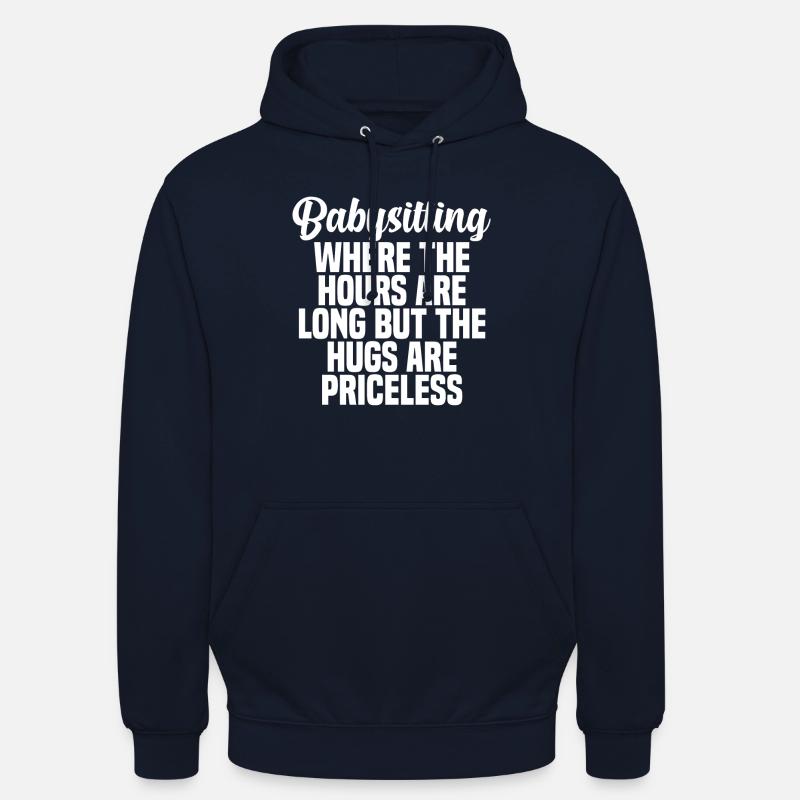Cadeau de devis de baby-sitting - Sweat-shirt à capuche unisexe - marine