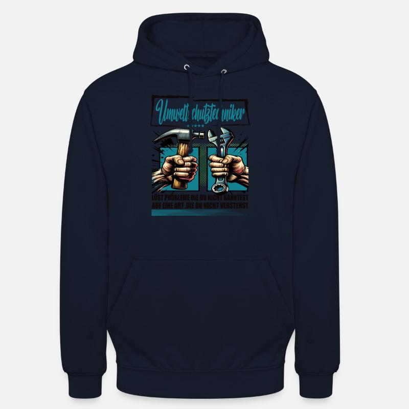 Umweltschutztechniker Beruf mit lustigen Spruch - Unisex Hoodie - Navy