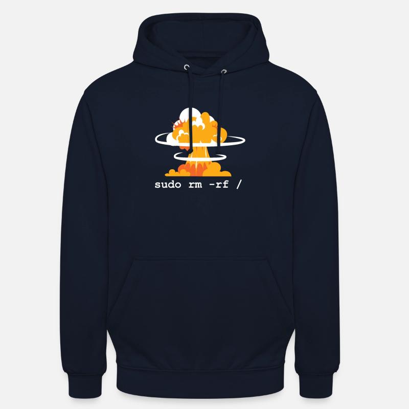 Linux Funny Linux Command Sudo RM RF für Männer - Unisex Hoodie - Navy