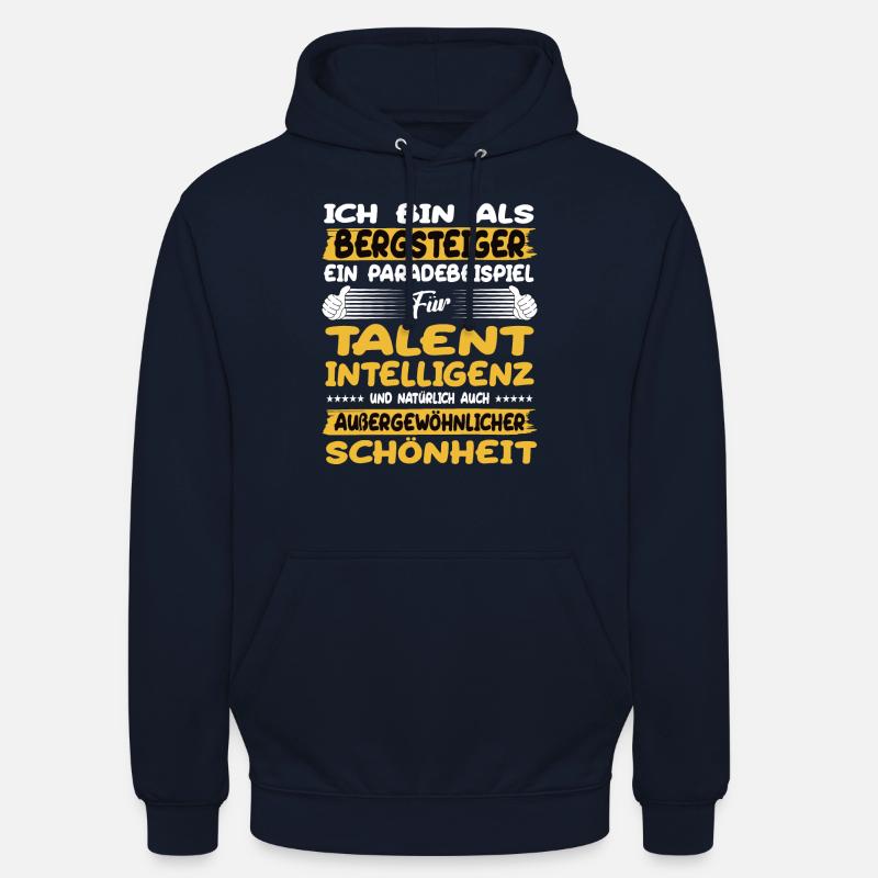 Bergsteiger ein Paradebeispiel Bergsteigen - Unisex Hoodie - Navy
