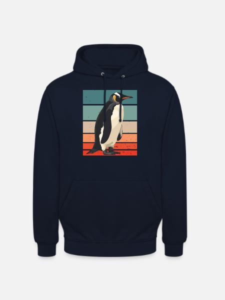 Penguin Retro - Unisex Hoodie - Navy