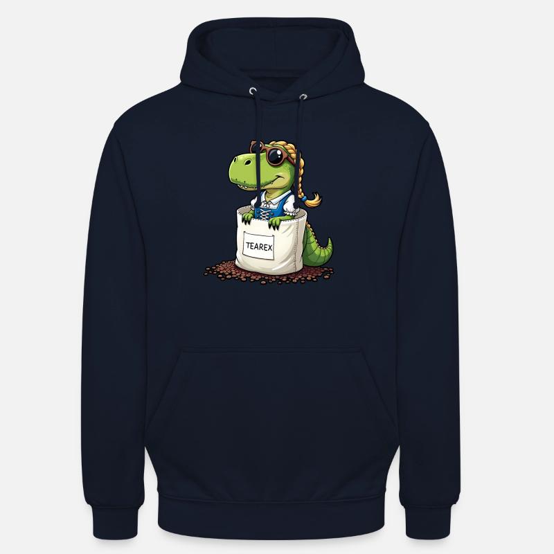 Tea Rex Dinosaurier traditionellen Dir Tee - Unisex Hoodie - Navy