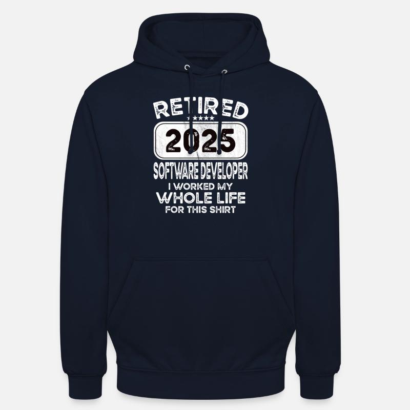 Retired Software developer 2025 - Unisex Hoodie - navy