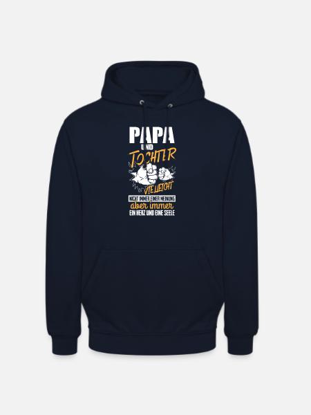 Papa Und Tochter Geschenk - Unisex Hoodie - Navy