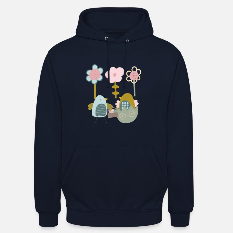 Easter Chick Spring Spring Flowers Nature Spring - Unisex Hoodie - navy