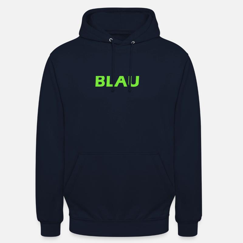 BLUE IN GREEN SCRIPT - Unisex Hoodie - navy