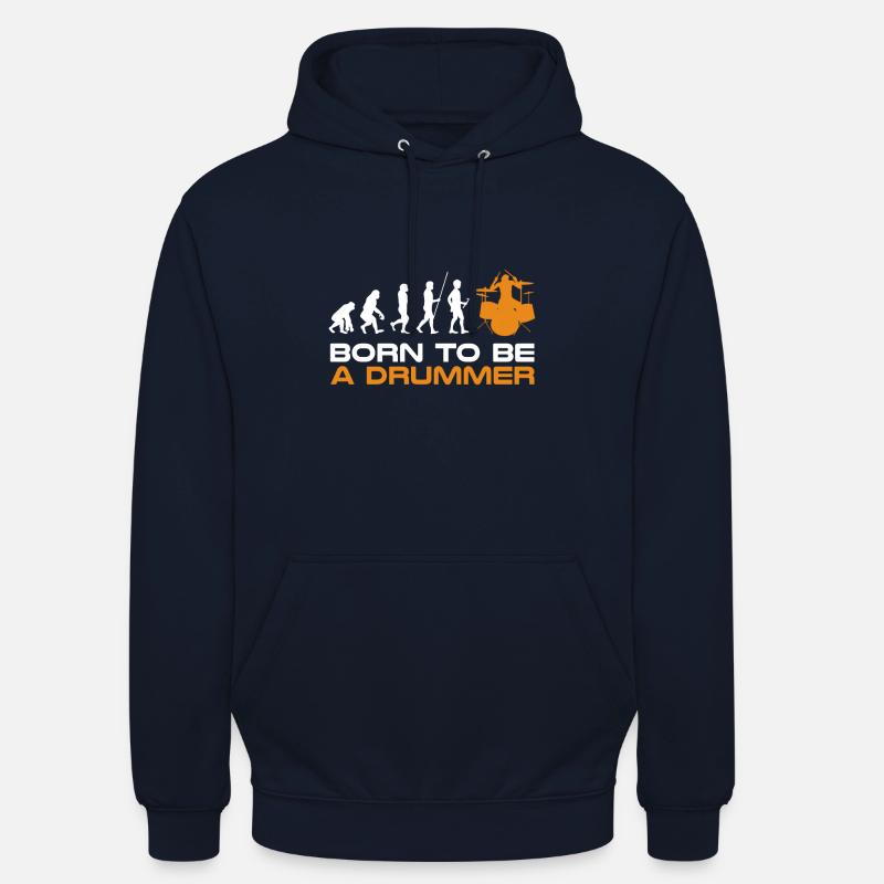 Drum Shirt Drummer Gift · Evolution - Unisex Hoodie - navy