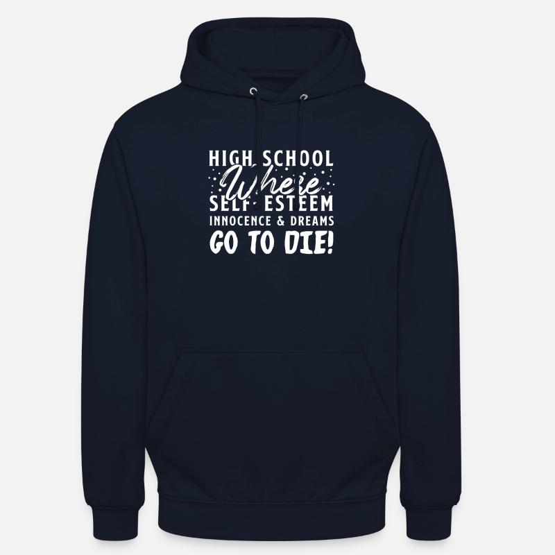 devise d'études secondaires - Sweat-shirt à capuche unisexe - marine