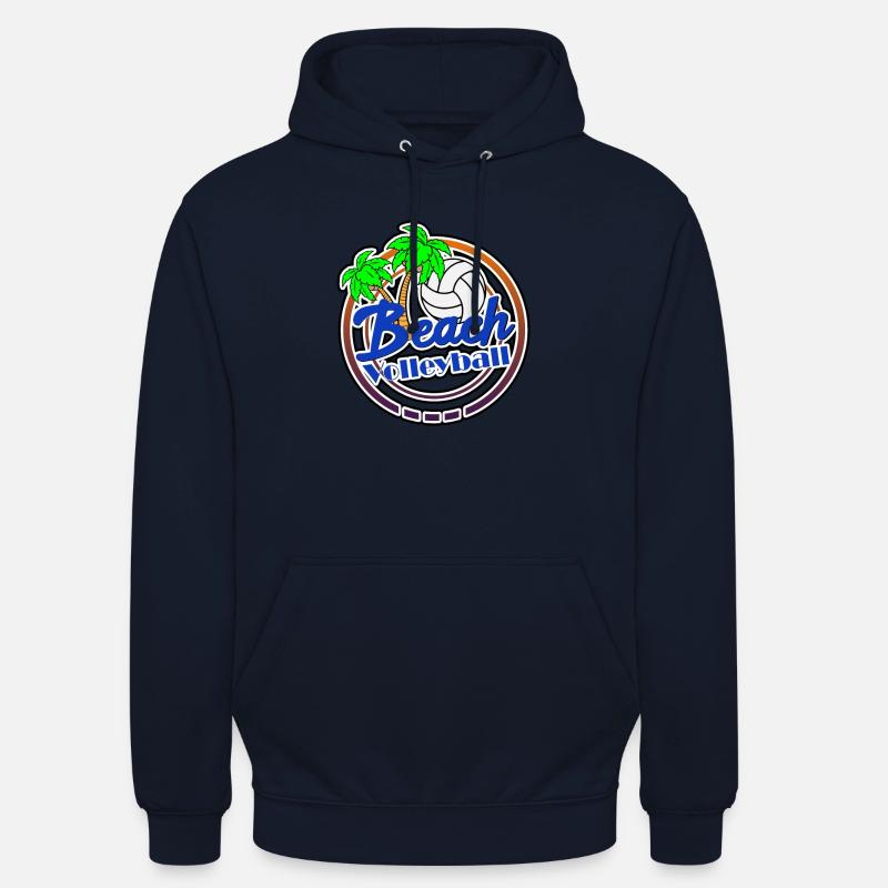 Beach volley plage plage - Sweat-shirt à capuche unisexe - marine