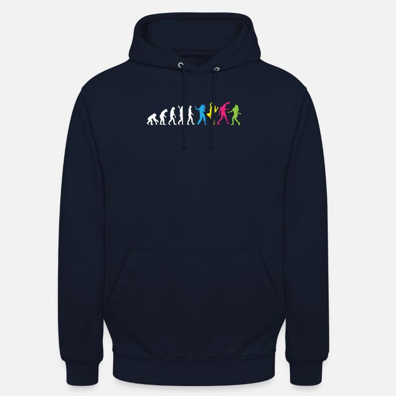 Aérobic / Danse - Evolution humaine / Darwin - Sweat-shirt à capuche unisexe - marine