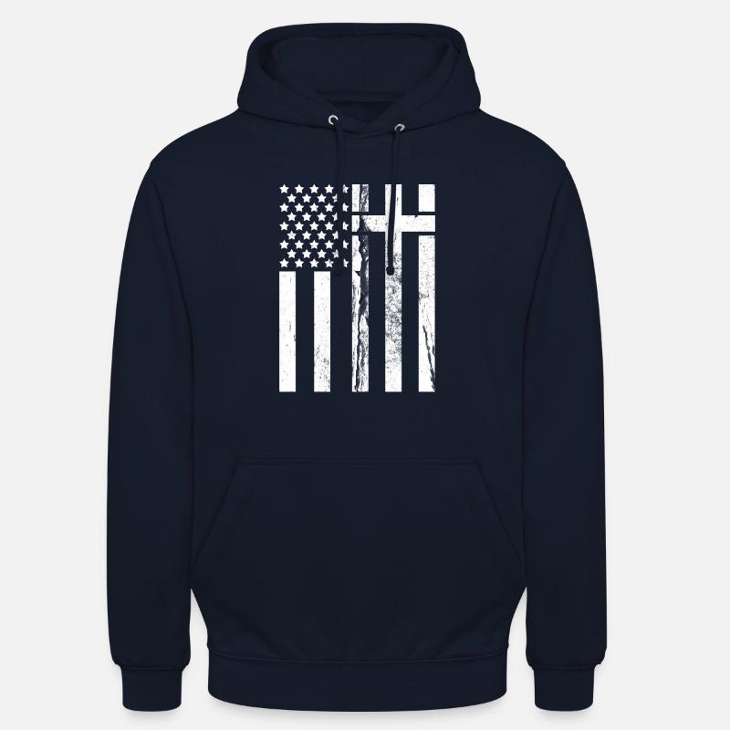 Drapeau drapeau américain - Sweat-shirt à capuche unisexe - marine