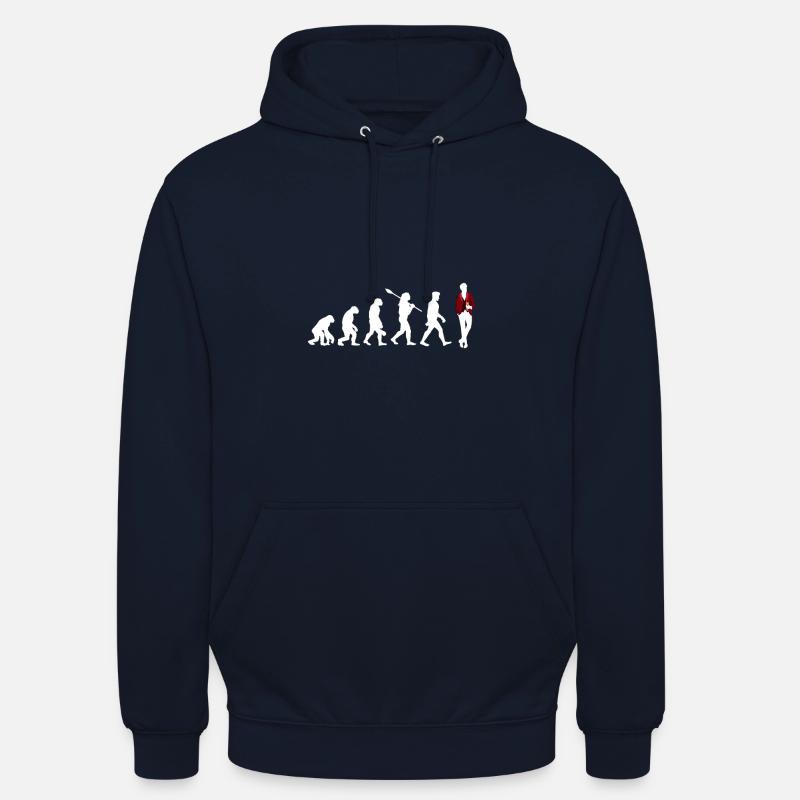 Evolution du buveur de vin - Sweat-shirt à capuche unisexe - marine