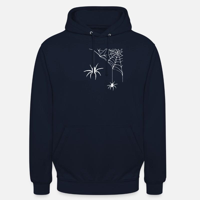 Araignée - toile d'araignée - Sweat-shirt à capuche unisexe - marine