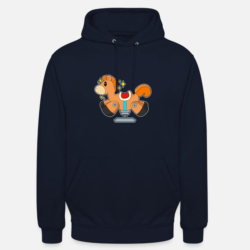 Cheval à bascule - Sweat-shirt à capuche unisexe - marine