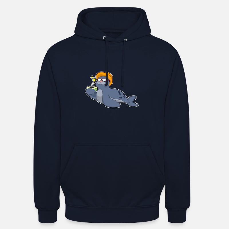 Sceller à la noix de - Sweat-shirt à capuche unisexe - marine