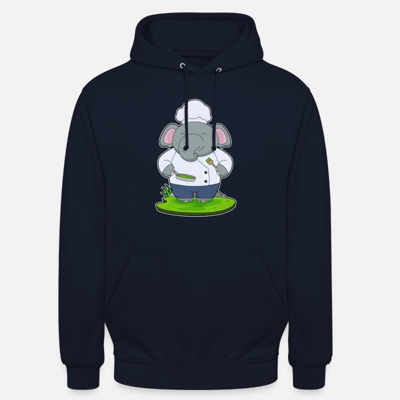 Poêle à éléphant - Sweat-shirt à capuche unisexe - marine