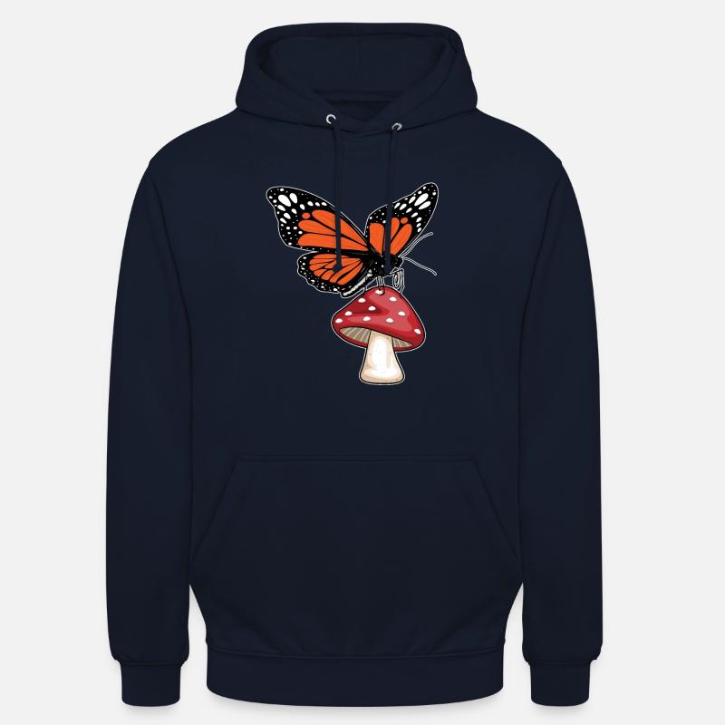 Champignon papillon - Sweat-shirt à capuche unisexe - marine