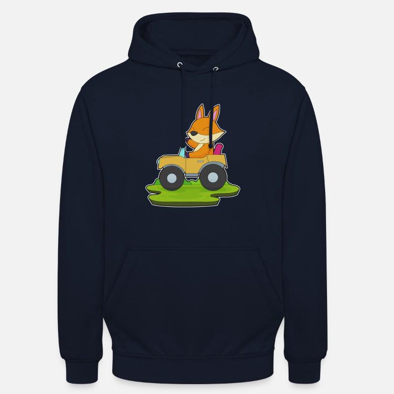 Fuchs Auto - Sweat-shirt à capuche unisexe - marine