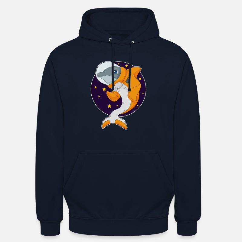 Dauphin Astronaute Espace - Sweat-shirt à capuche unisexe - marine