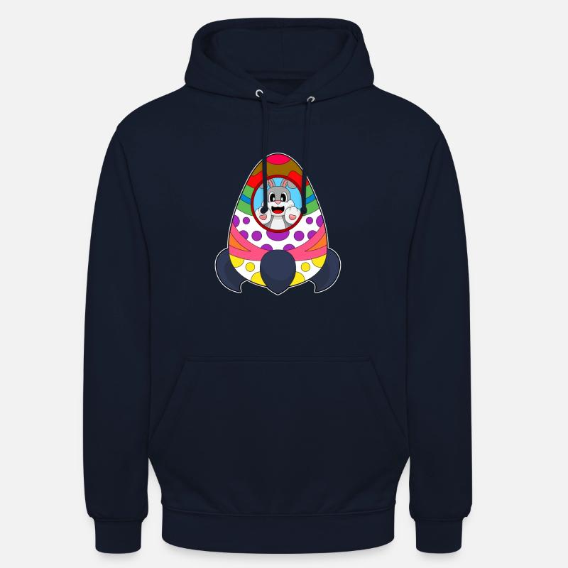 Rabbit Easter Rocket - Sweat-shirt à capuche unisexe - marine