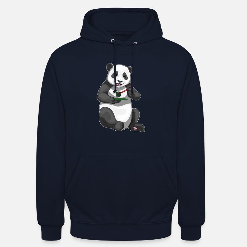 Panda Sushi - Sweat-shirt à capuche unisexe - marine