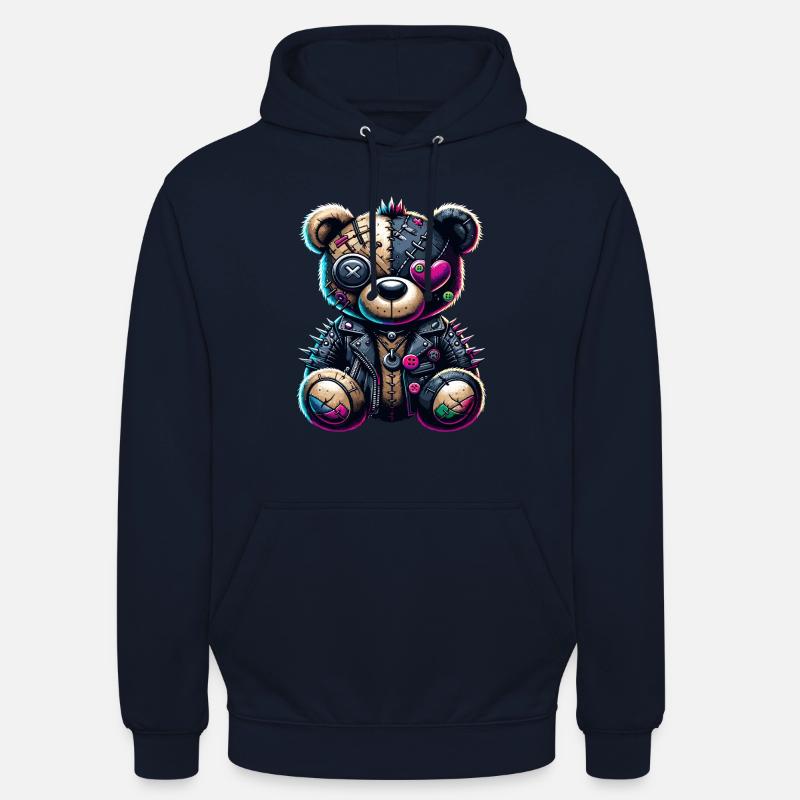 Ours en peluche Punk Emo - Sweat-shirt à capuche unisexe - marine