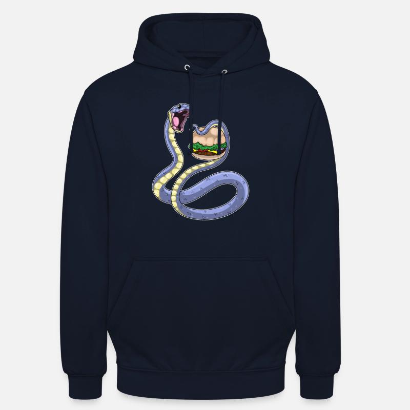Burger au serpent - Sweat-shirt à capuche unisexe - marine