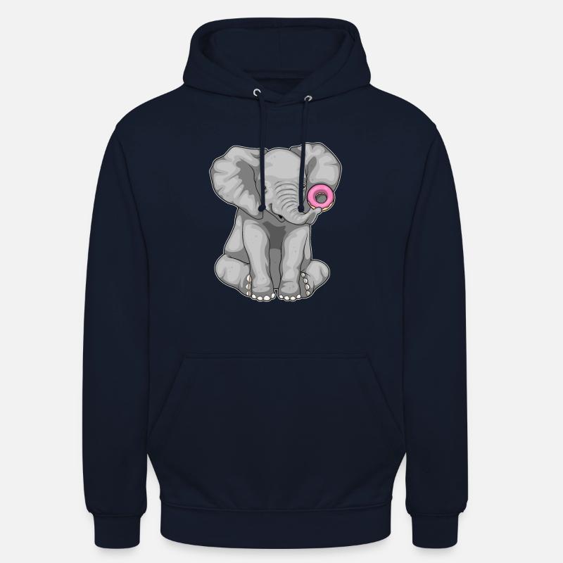 Beignet éléphant - Sweat-shirt à capuche unisexe - marine