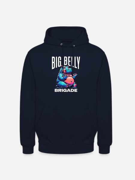 Nilpferd Große Bauch Brigade lustig - Unisex Hoodie - Navy