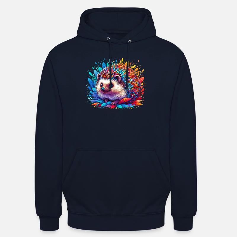 Hérisson - Sweat-shirt à capuche unisexe - marine