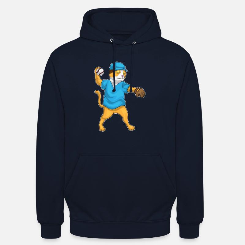 Baseball pour chats - Sweat-shirt à capuche unisexe - marine