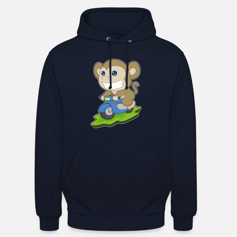Scooter Singe - Sweat-shirt à capuche unisexe - marine