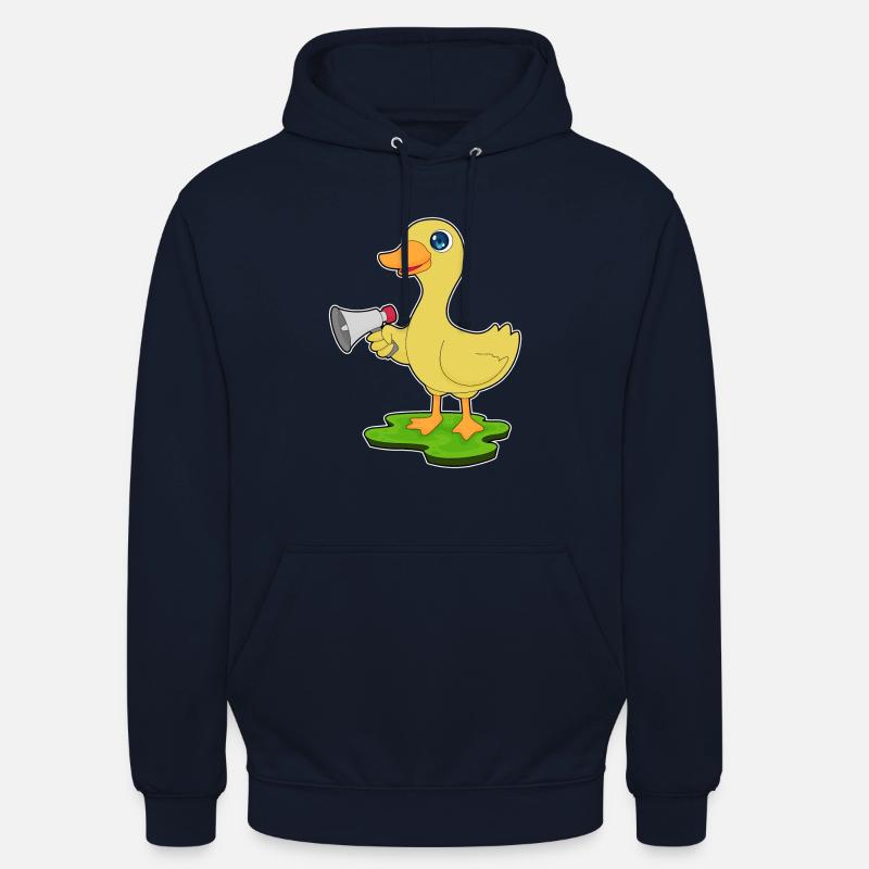 Mégaphone de canard - Sweat-shirt à capuche unisexe - marine