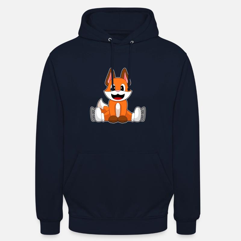 Fuchs Eislaufen Schlittschuhe - Unisex Hoodie - Navy