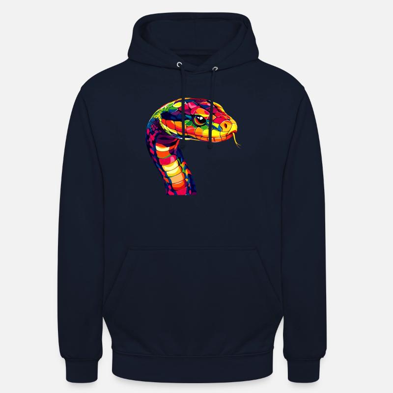 Schlange Python Kobra Mamba Klapperschlange Snake - Unisex Hoodie - Navy