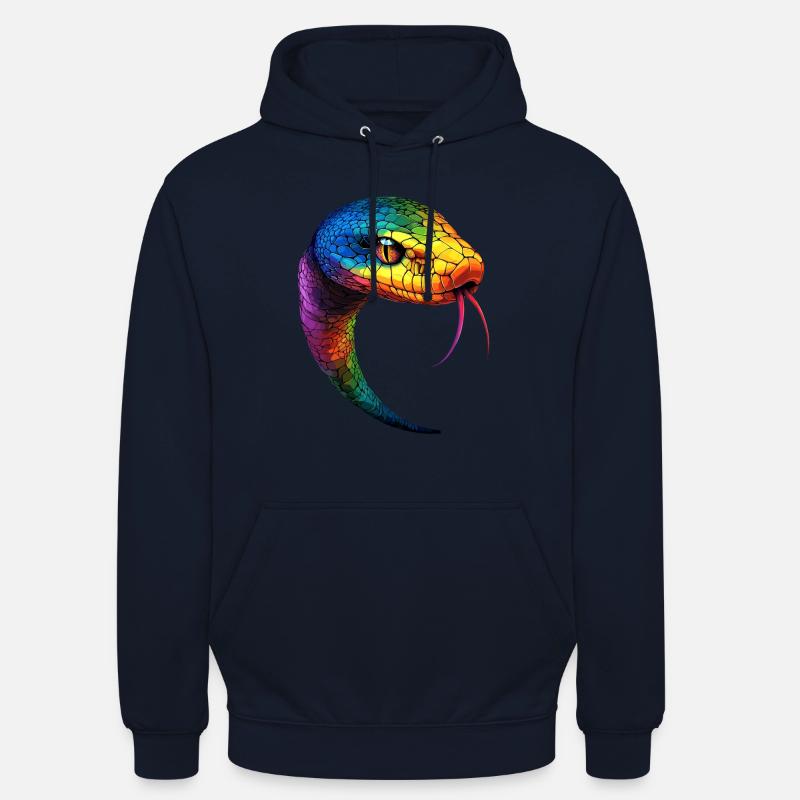 Schlange Python Kobra Mamba Klapperschlange Snake - Unisex Hoodie - Navy