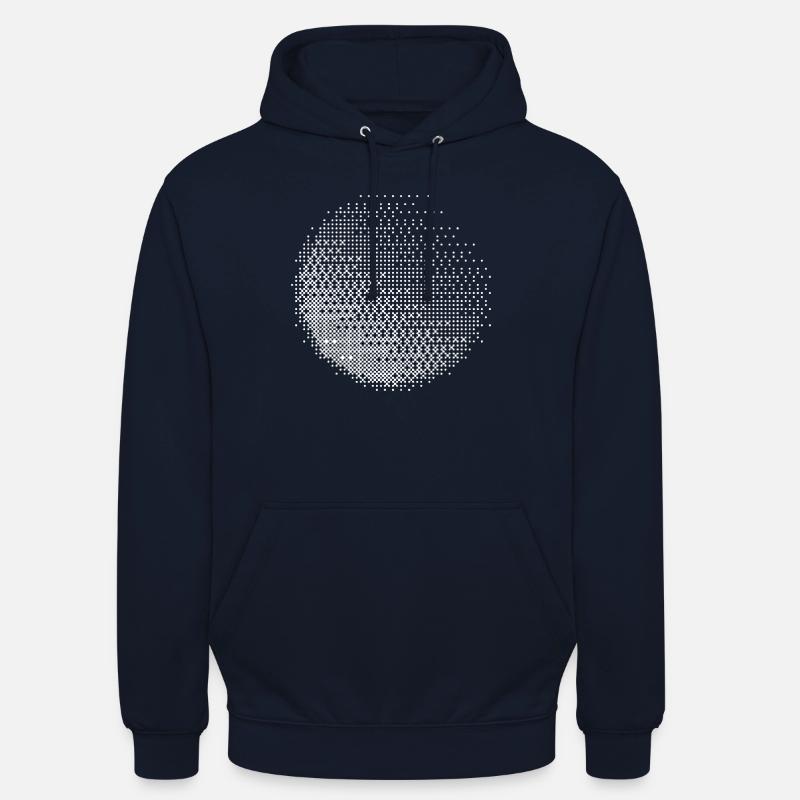 Conception géométrique triangulaire bitmap - Sweat-shirt à capuche unisexe - marine