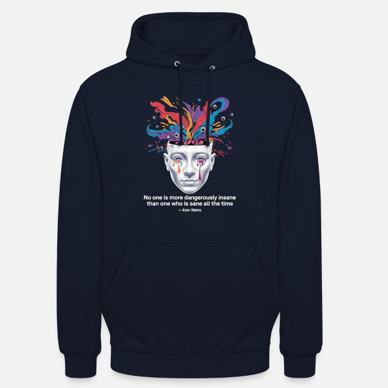 Entfesselter Geist | Watts Psychedelische Einsicht - Unisex Hoodie - Navy