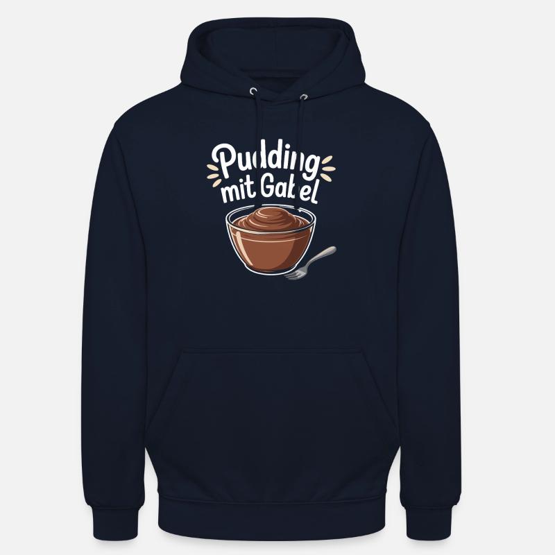 Pudding with fork - Unisex Hoodie - navy